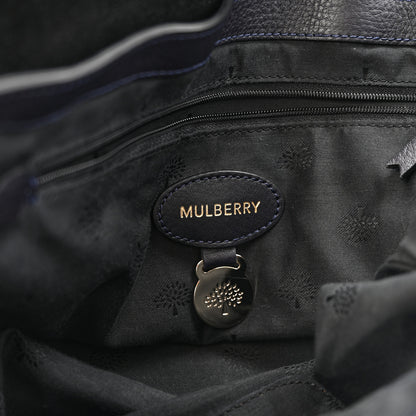 Mulberry Heavy Suede Alexa Tassel Satchel Ink Blue 6 of 14