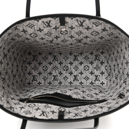 Louis Vuitton Denim Monogram Jacquard Neverfull MM Grey 5 of 8