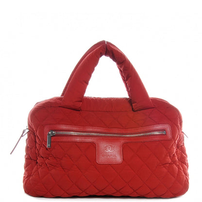 Chanel Nylon Coco Cocoon Bowler Red 1 of 8