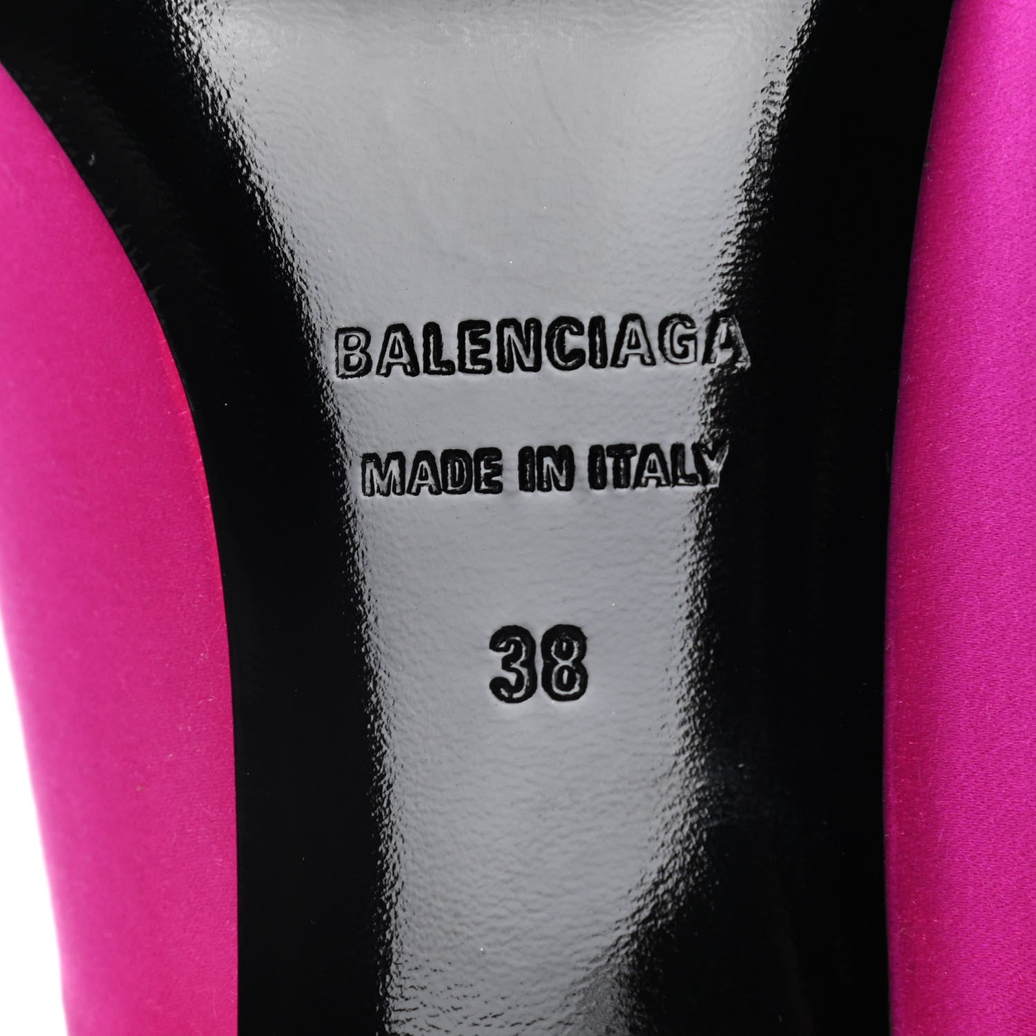 Balenciaga Satin Pointed Toe Knife 40mm Mules 38 Rose Fuchsia 5 of 19