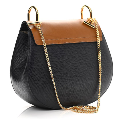 Chloe Grained Lambskin Drew Shoulder Bag Full Blue Mustard 3 of 9