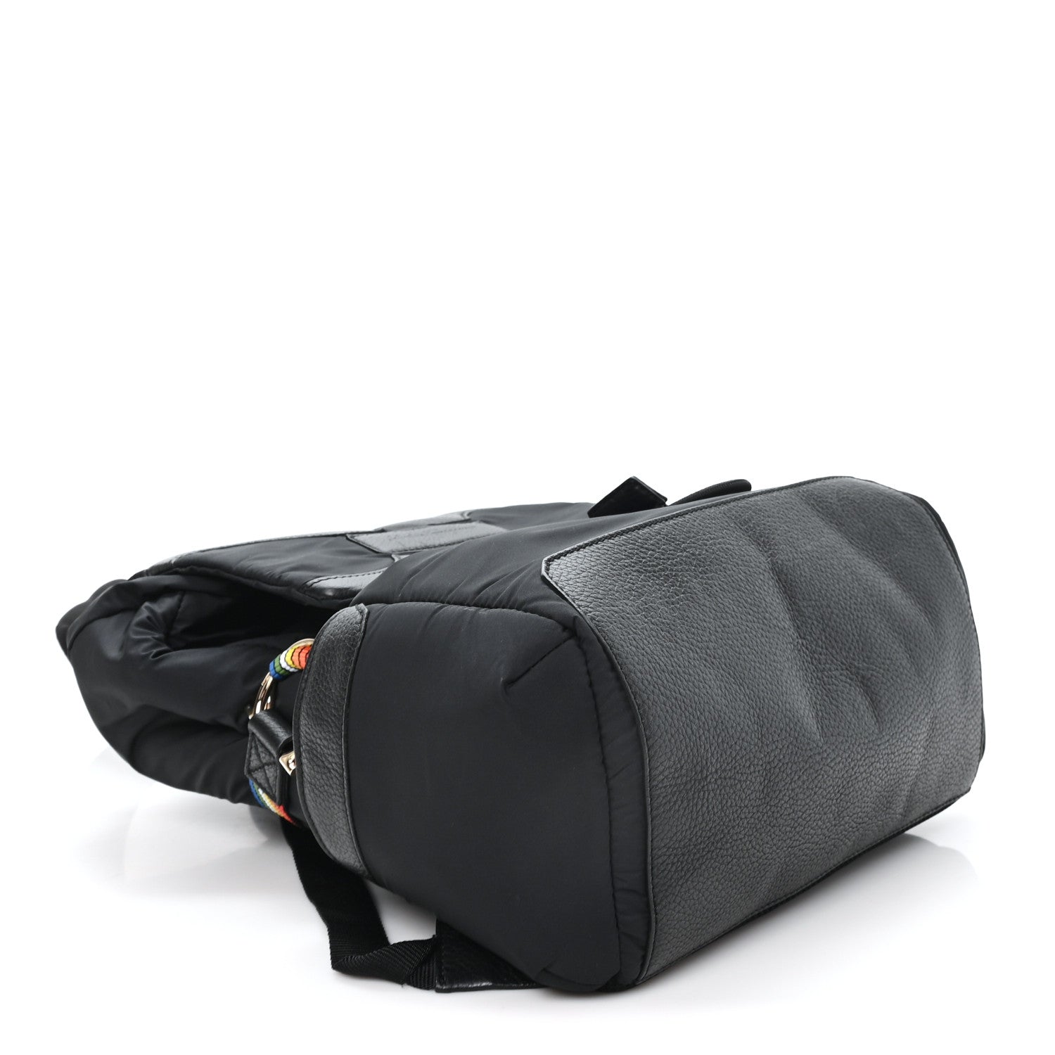 Salvatore Ferragamo Nylon Calfskin Gancio Backpack Black Multicolor 3 of 8
