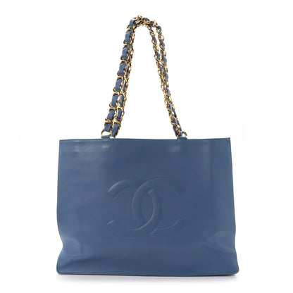Chanel Lambskin CC Tote  Blue 1 of 11