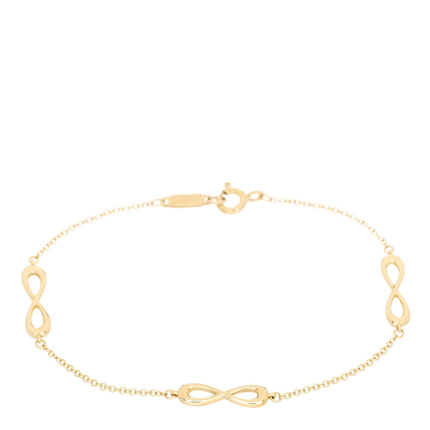 18K Yellow Gold Infinity Endless Bracelet