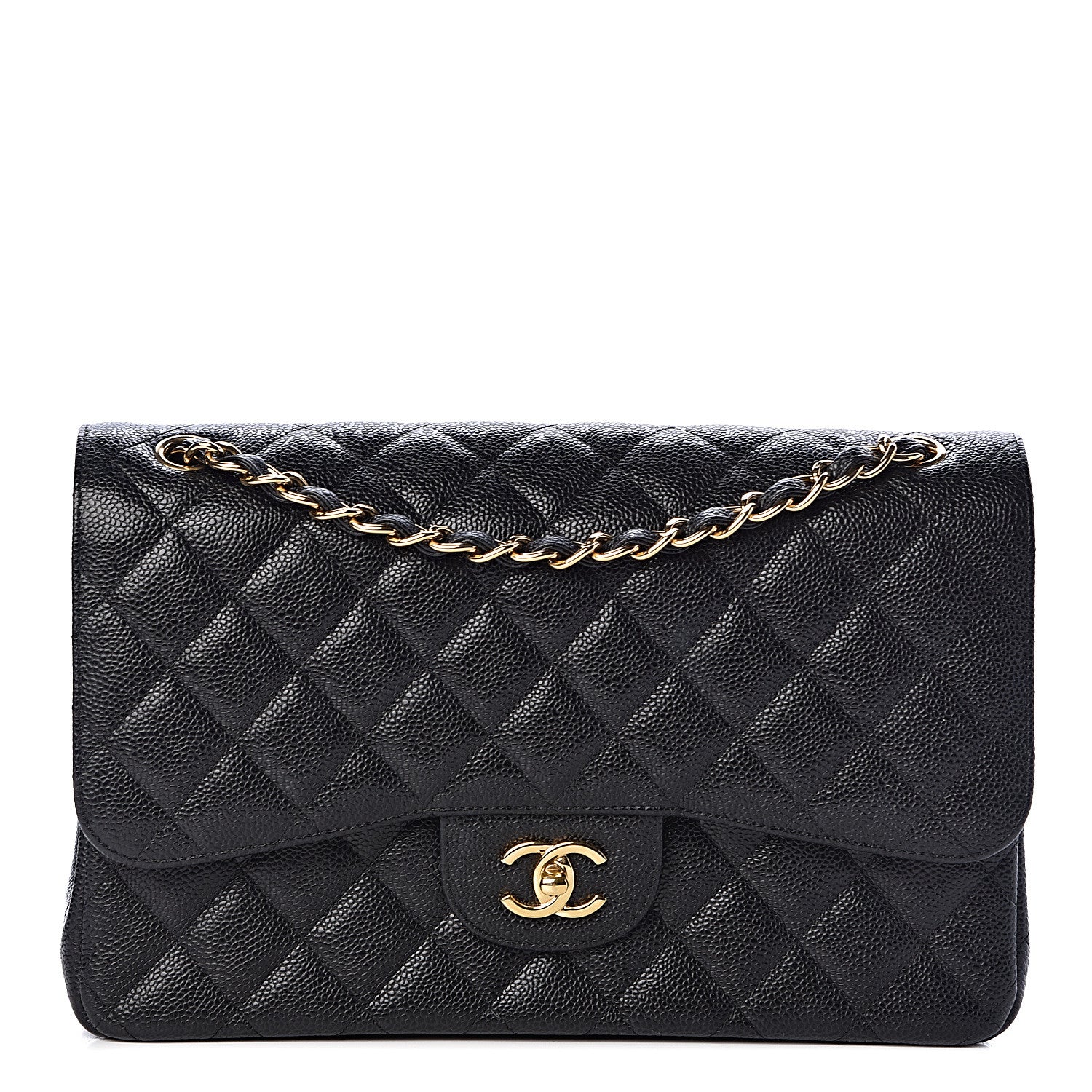 Chanel Caviar Quilted Jumbo Double Flap Black 1 of 11