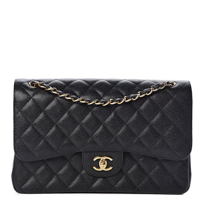 Chanel Caviar Quilted Jumbo Double Flap Black 1 of 11