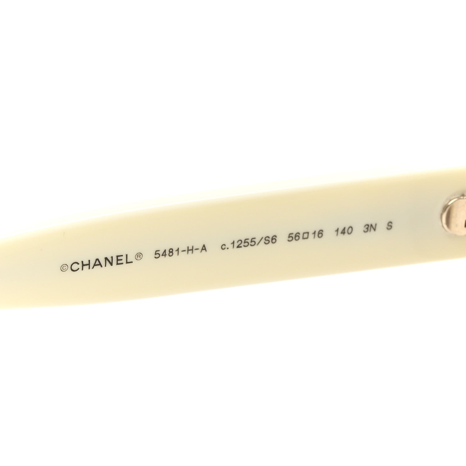 Chanel Acetate Pearl Cat Eye CC Sunglasses 5481-H White 5 of 7