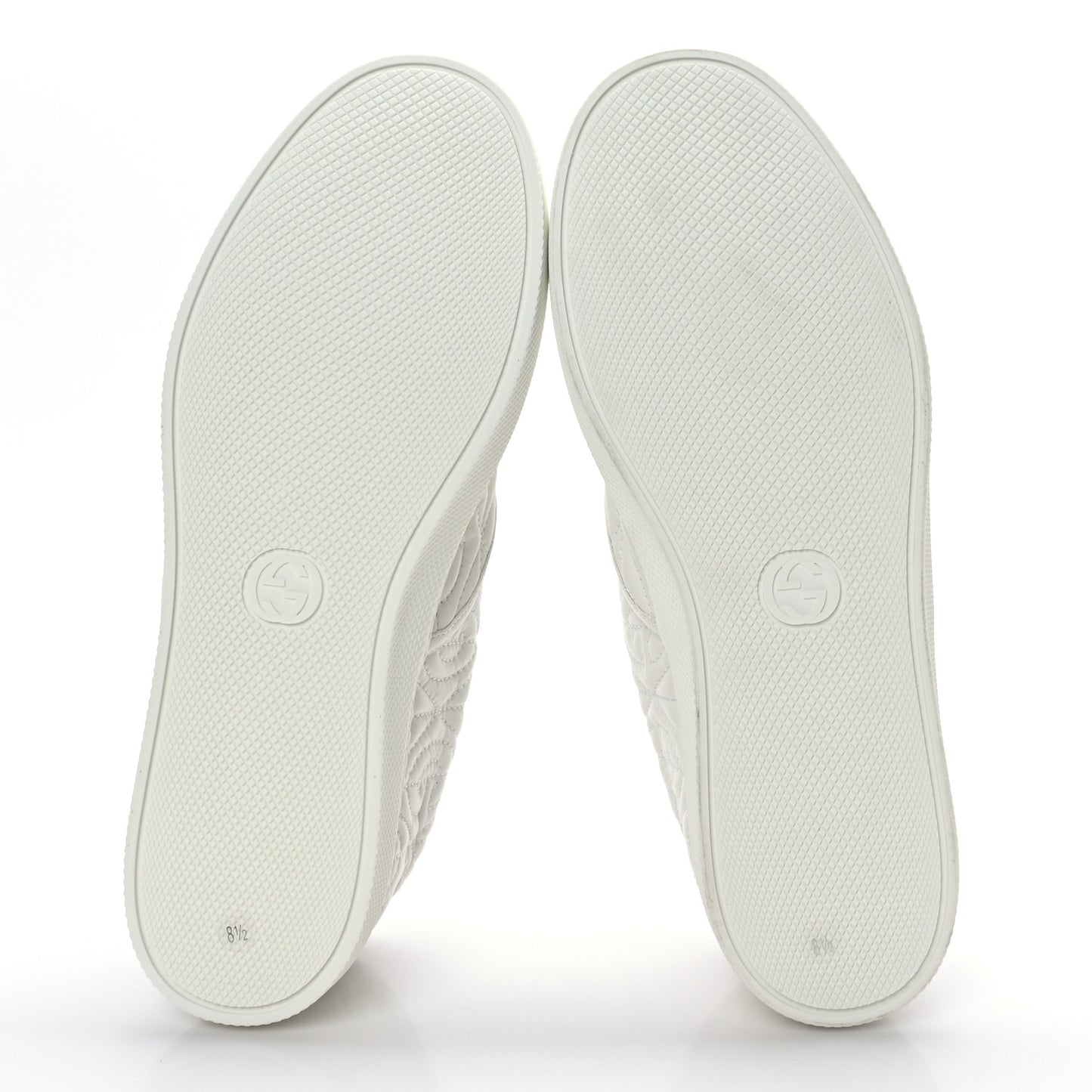 Nappa Web G Rhombus Quilted Mens Slip On Sneakers 8.5 Great White