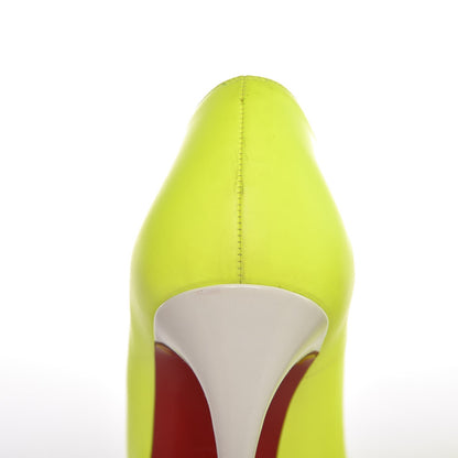 Christian Louboutin Fluo Mat Jazz Calf So Kate 120 Pumps 38 Jaune White 12 of 14