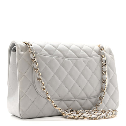 Chanel Caviar Quilted Jumbo Double Flap Grey 3 of 10