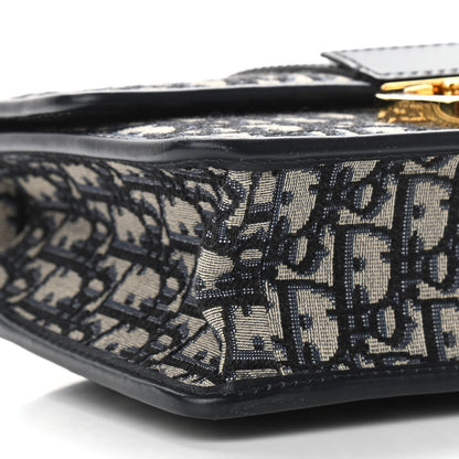 Christian Dior Oblique 30 Montaigne Chain Flap Bag Blue 7 of 9