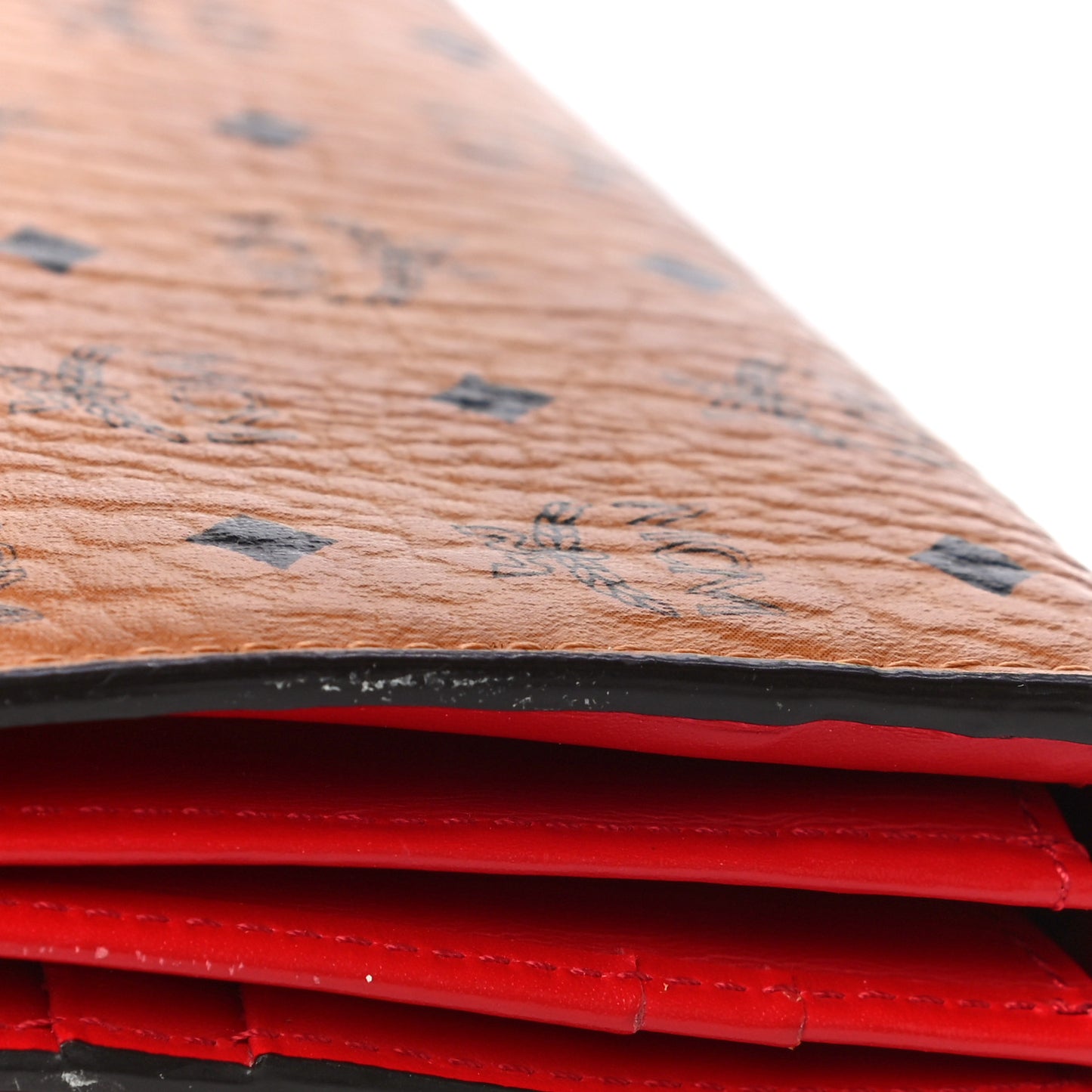 Visetos Continental Flap Wallet Cognac Red