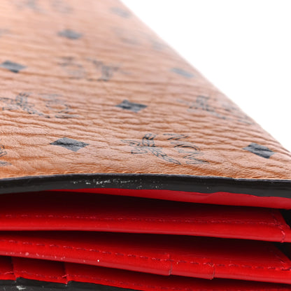 MCM Visetos Continental Flap Wallet Cognac Red 18 of 18