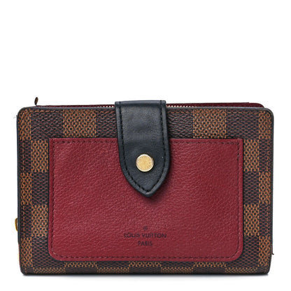 Louis Vuitton Damier Ebene Juliette Wallet Bordeaux Black 1 of 15