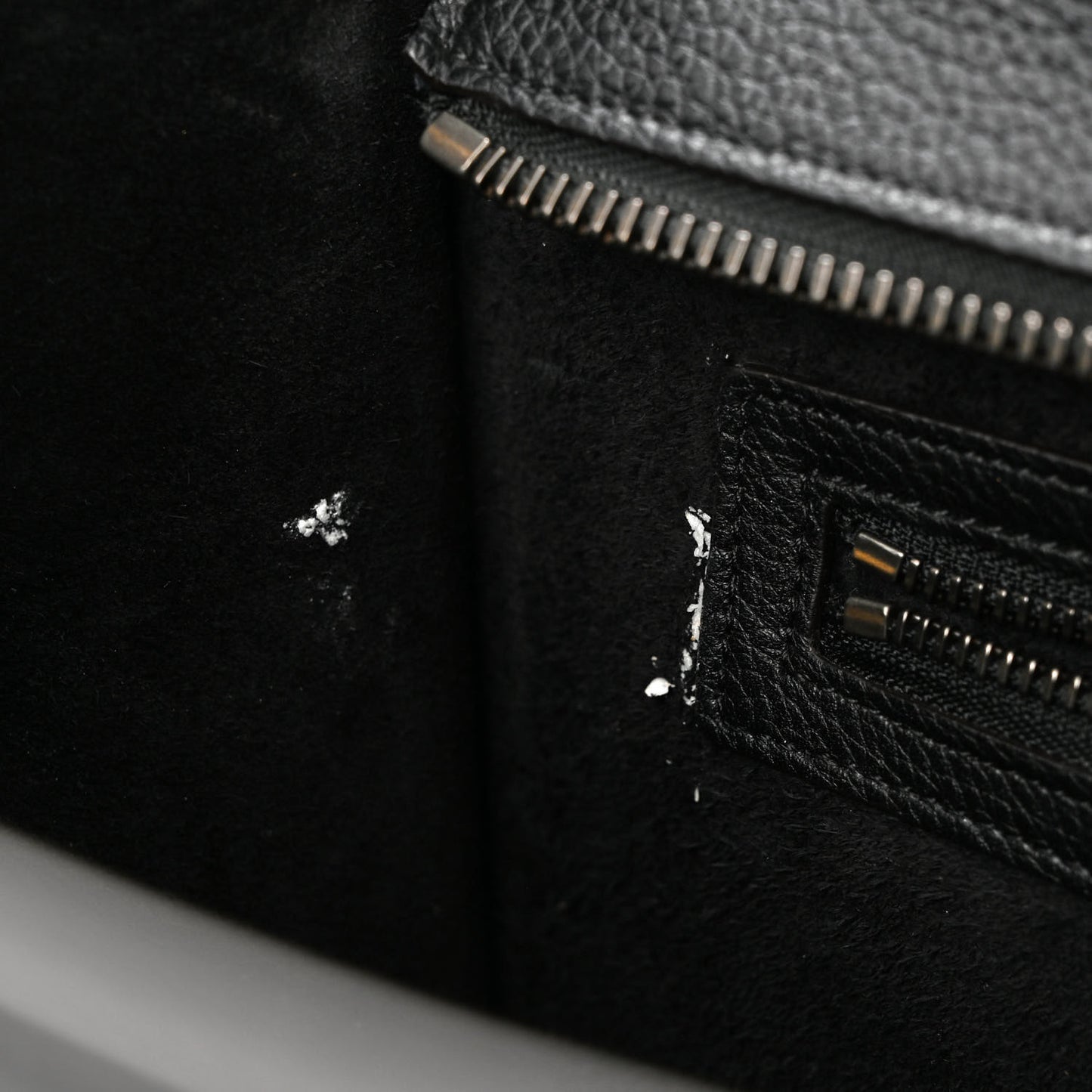 Drummed Calfskin Mini Luggage Black