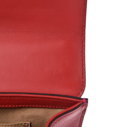 Gucci Calfskin Small Padlock Shoulder Bag New Rosette Hibiscus Red 8 of 11