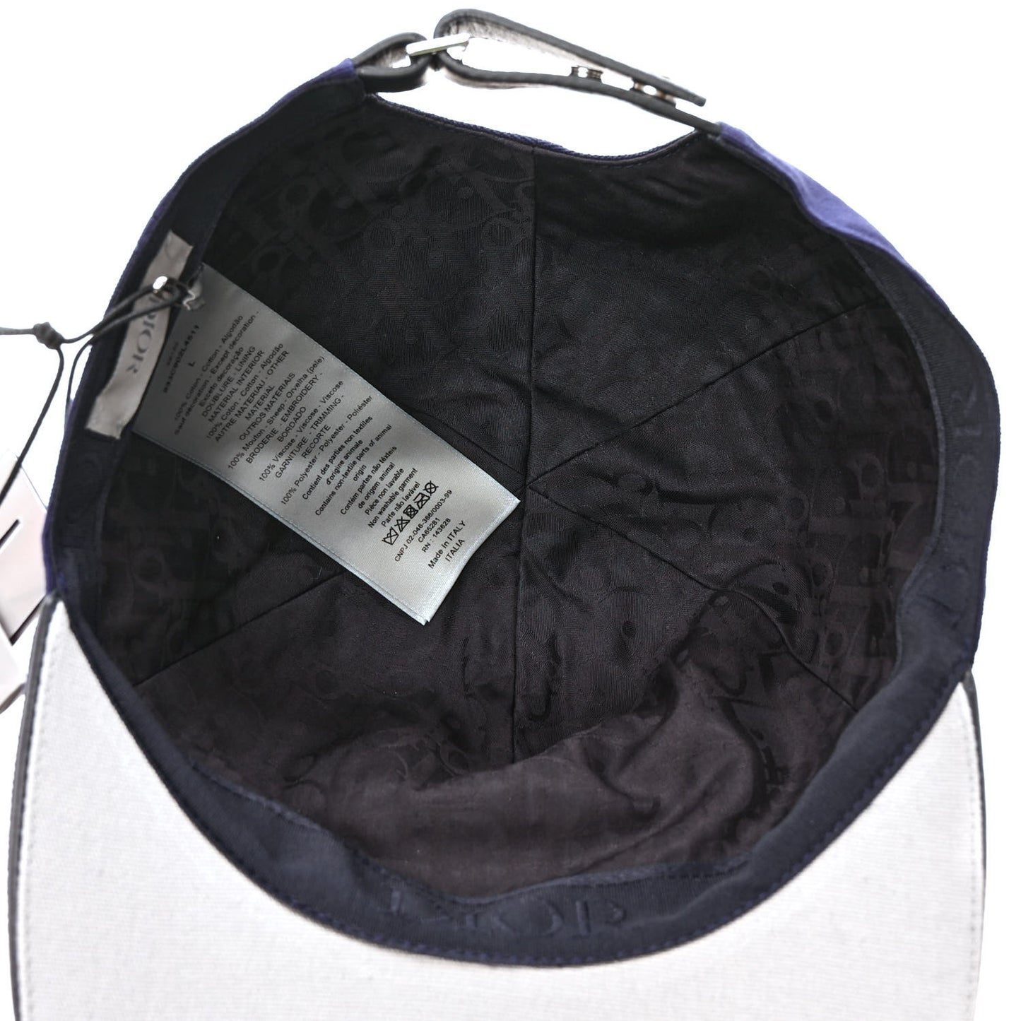 Cotton Woven Atelier Baseball Hat L Blue