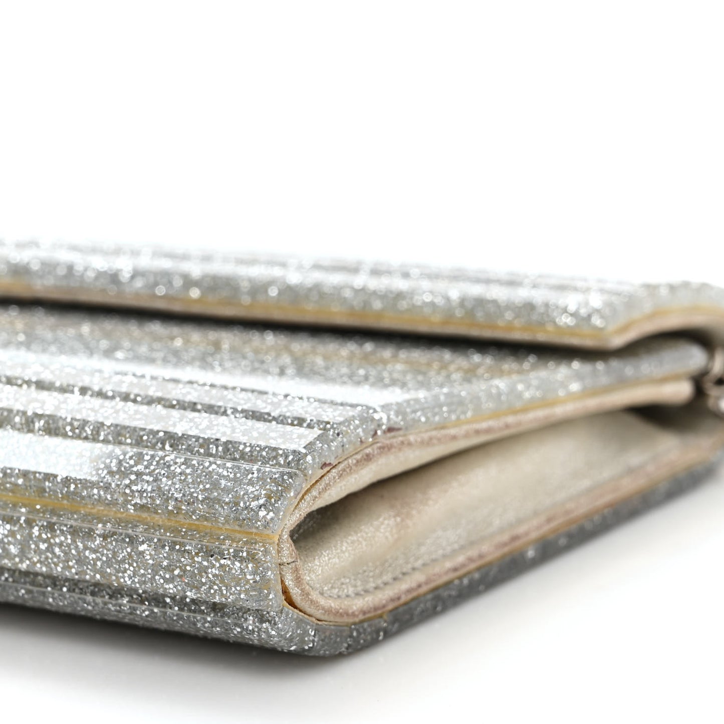 Acrylic Glitter Candy Clutch Silver