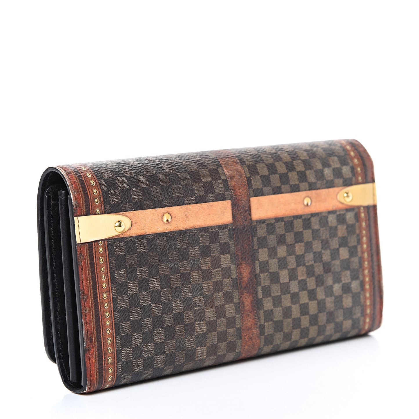 Transformed Damier Ebene Time Trunk Twist Wallet