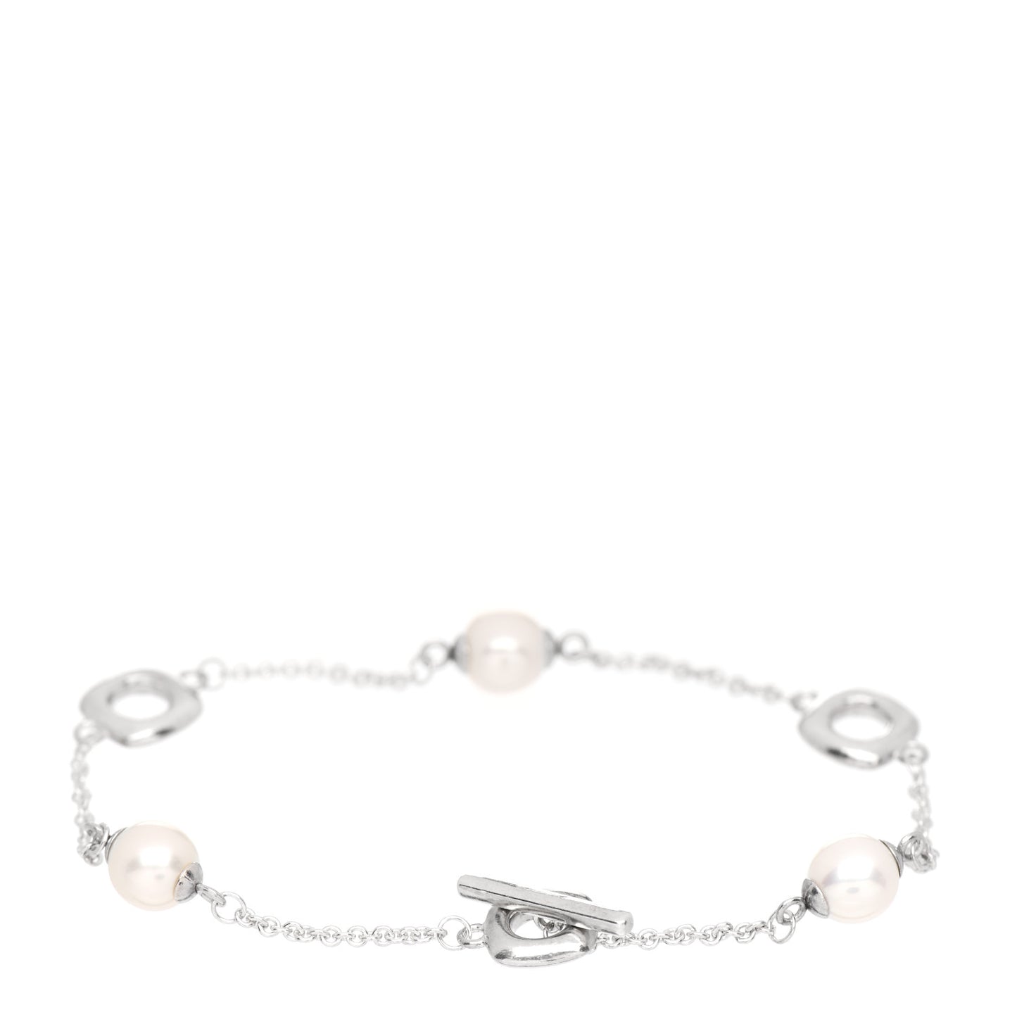 Sterling Silver Pearl Elsa Peretti Cushion Bracelet