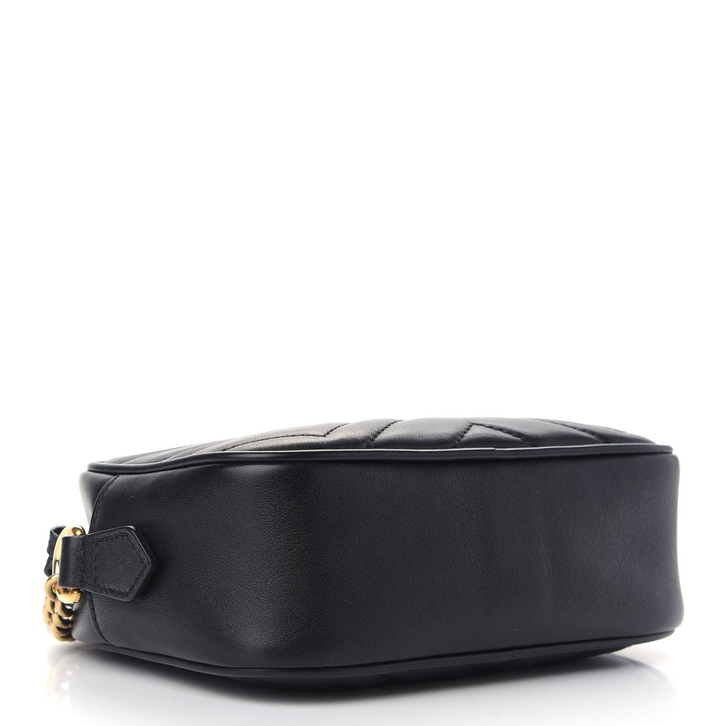 Calfskin Matelasse Mini GG Marmont Chain Shoulder Bag Black