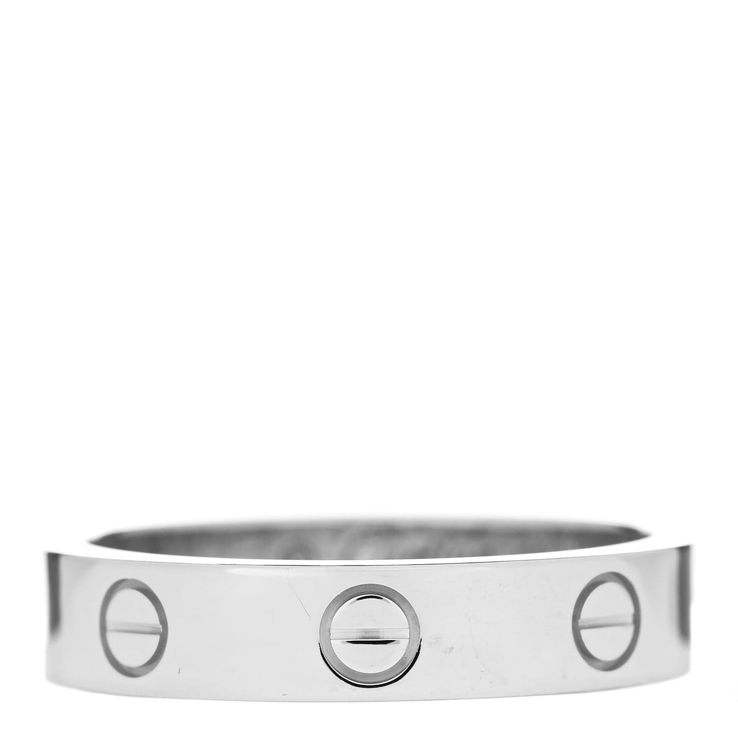 18K White Gold Diamond 4mm LOVE Wedding Band Ring 53 6.5