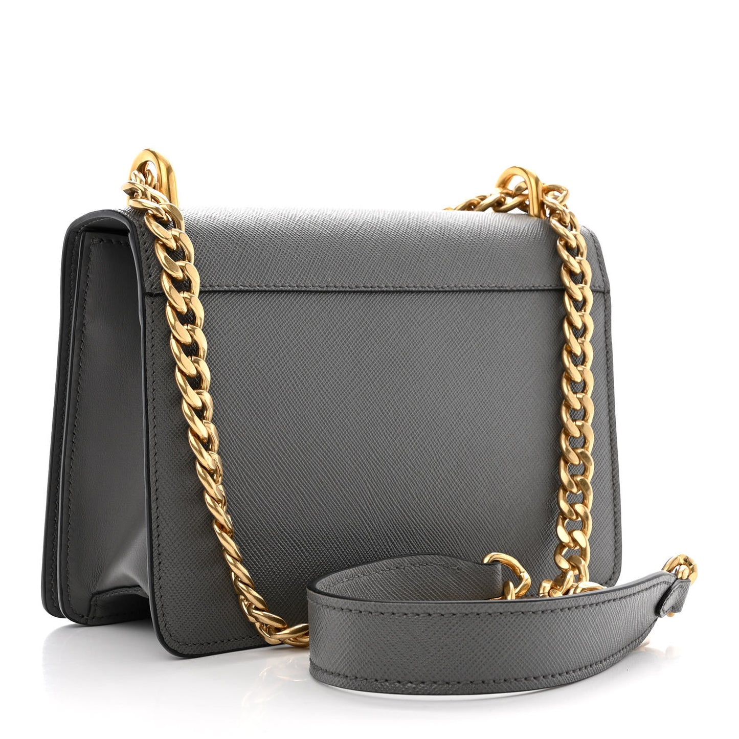 Saffiano Chain Shoulder Bag Marmo