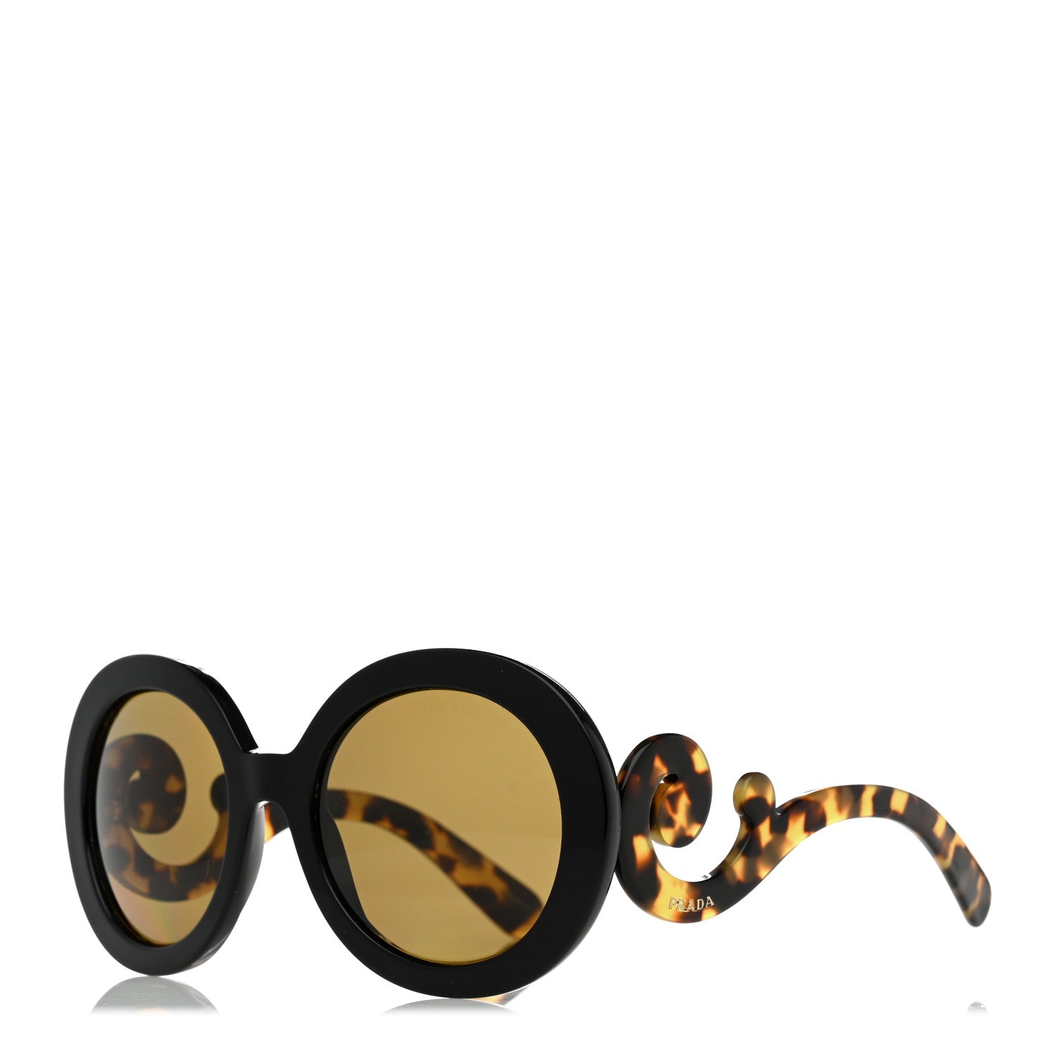 Prada Baroque Sunglasses SPR 27N Black Tortoise 1 of 9