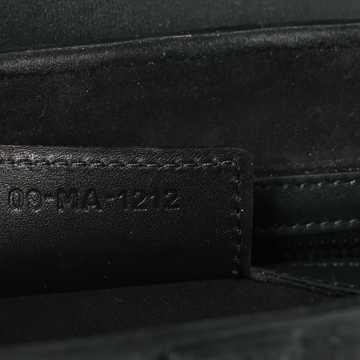 Calfskin Embossed Oblique Saddle Bag With Strap Black