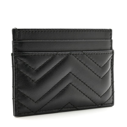 Gucci Calfskin Matelasse GG Marmont Card Holder Black 3 of 9