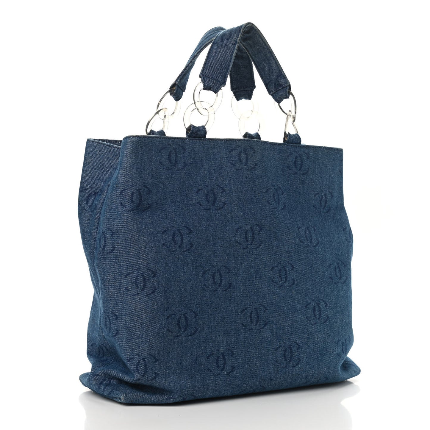 Denim Large CC Tote Dark Navy Blue