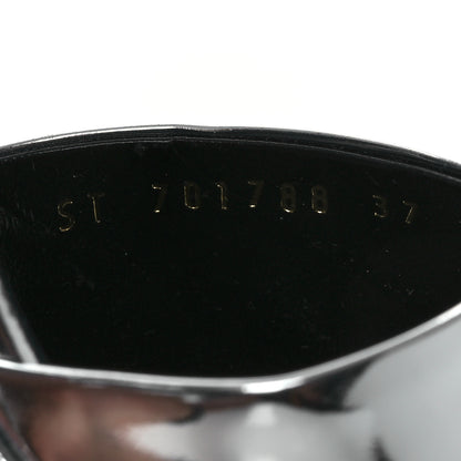 Saint Laurent Metallic Patent Sexy 95 Tanouk Platform Sandals 37 Argento 10 of 13