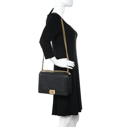 Chanel Lambskin Quilted New Medium Boy Flap Black 2 of 26