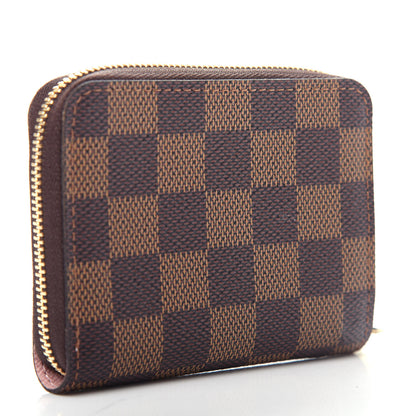 Louis Vuitton Damier Ebene Zippy Coin Purse Rose Ballerine 3 of 8