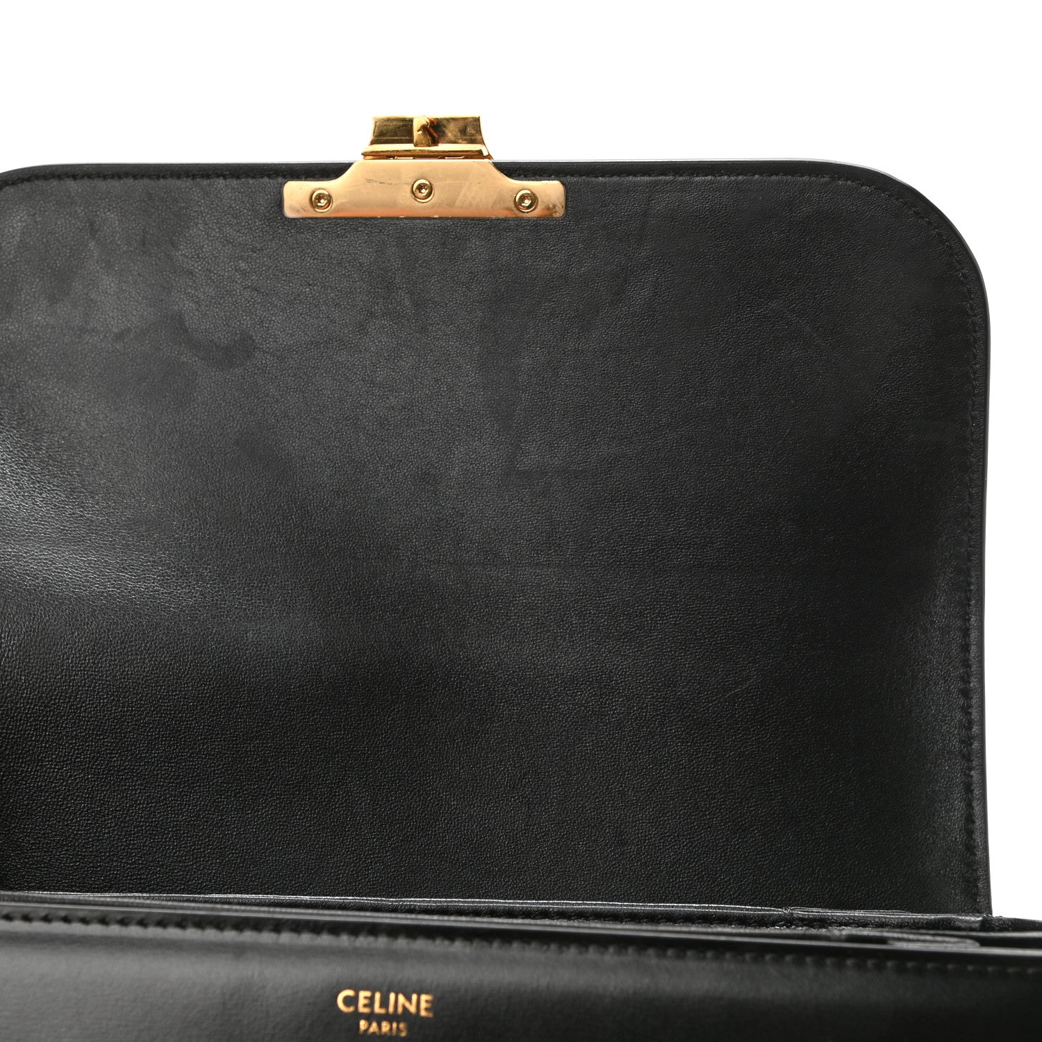 Celine Shiny Calfskin Medium Triomphe Black 11 of 17