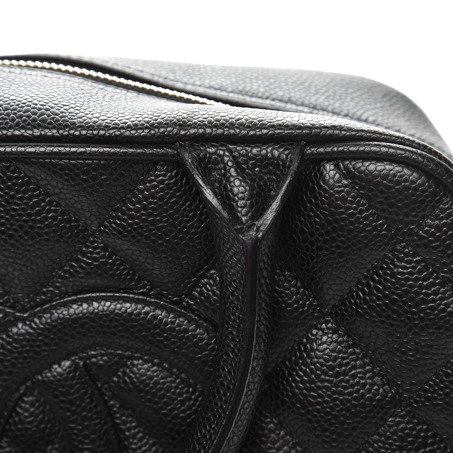 Caviar Quilted Small Bowler Black