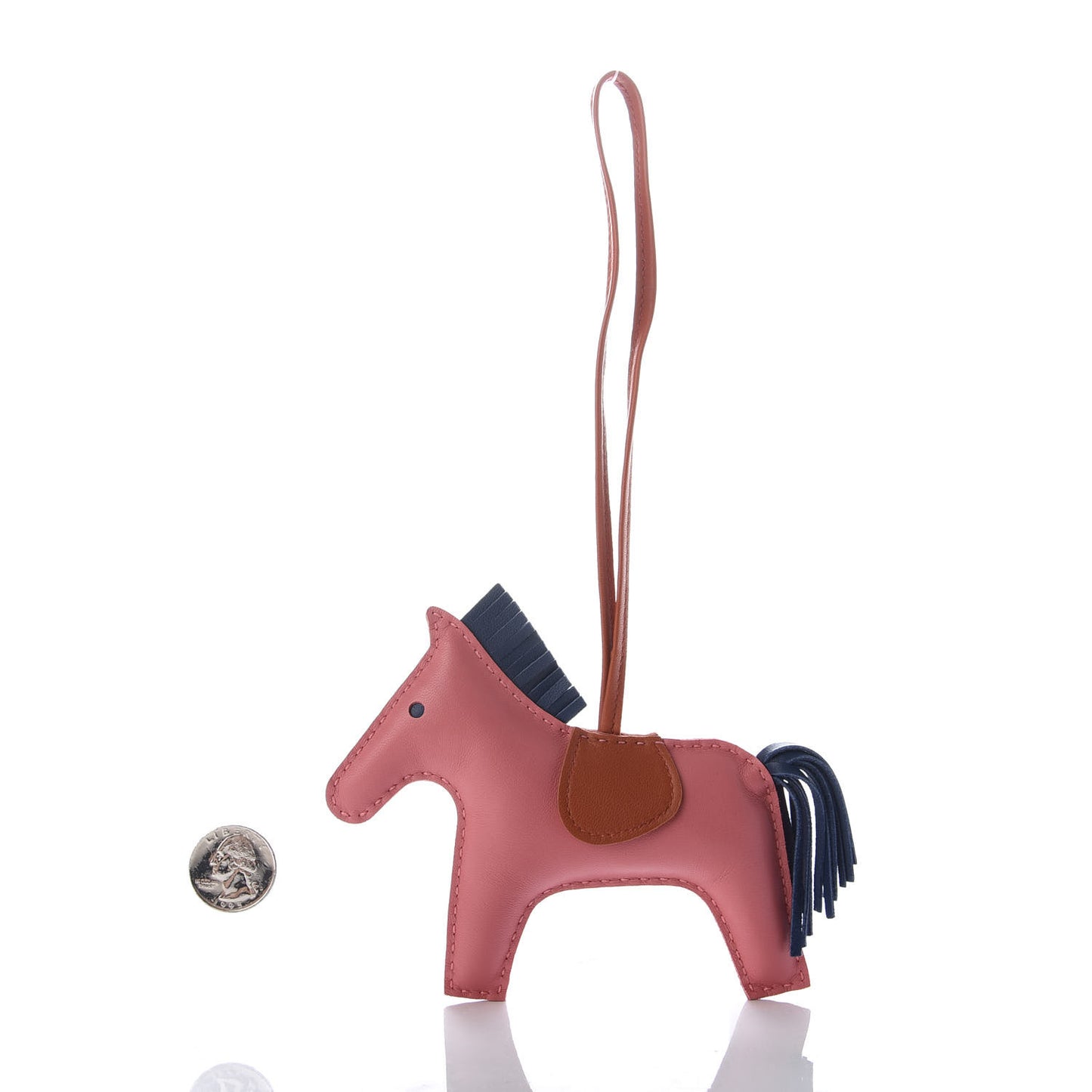 Milo Lambskin Grigri Rodeo Horse Bag Charm MM Rose Azalee Cornaline Bleu De Malte