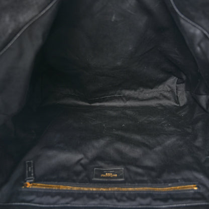 Saint Laurent Lambskin Quilted Maxi Icare Shopping Tote Black 6 of 15