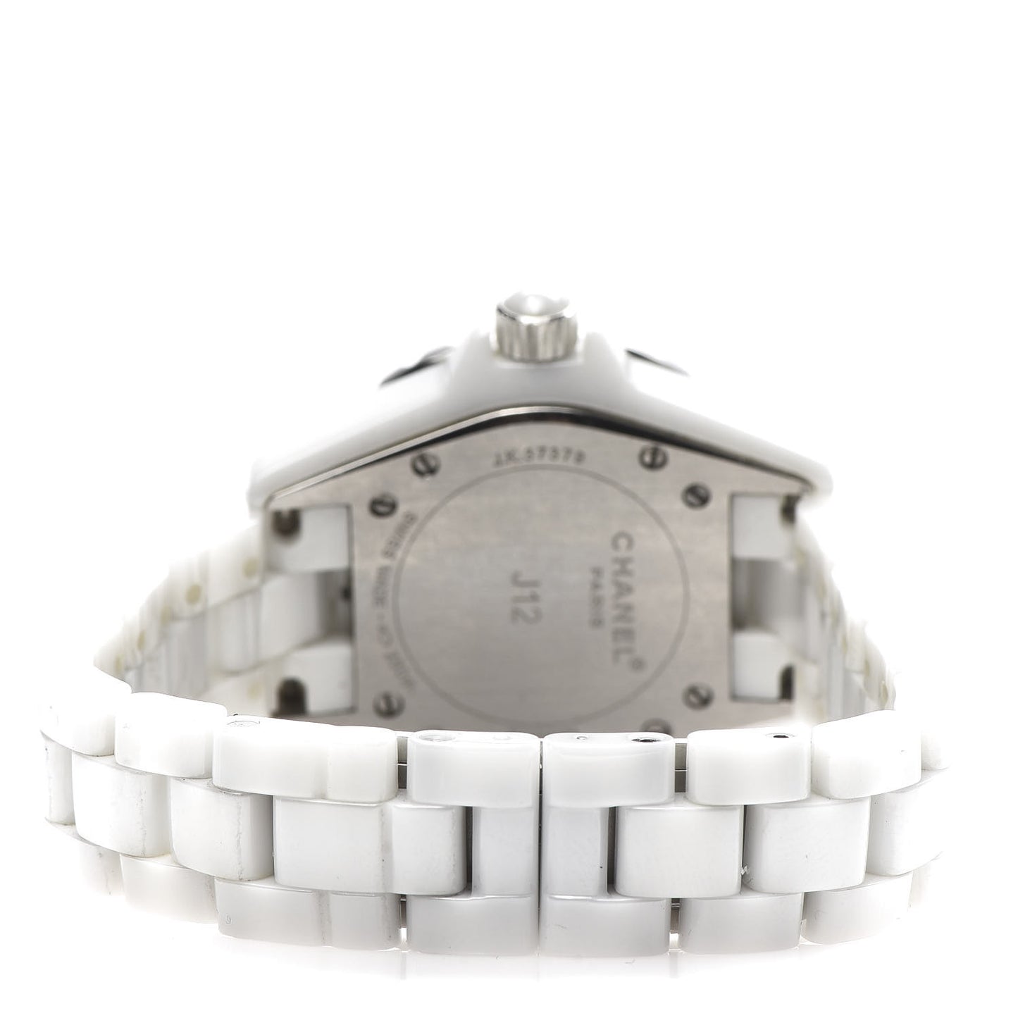 Stainless Steel Ceramic Diamond Dial 33mm J12 Quartz Watch White
