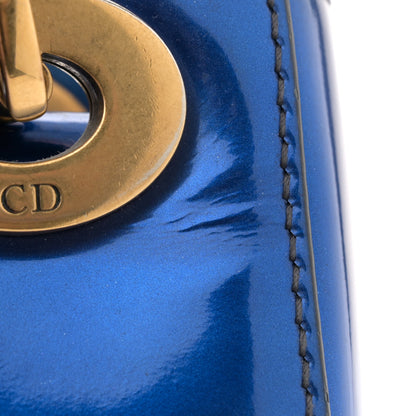 Christian Dior Metallic Glazed Calfskin Mini Lady Dior Blue 13 of 13