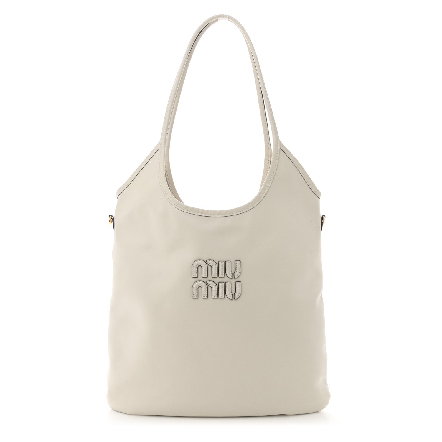 Miu Miu Nappa Ivy Bag Travertine Stone 1 of 11