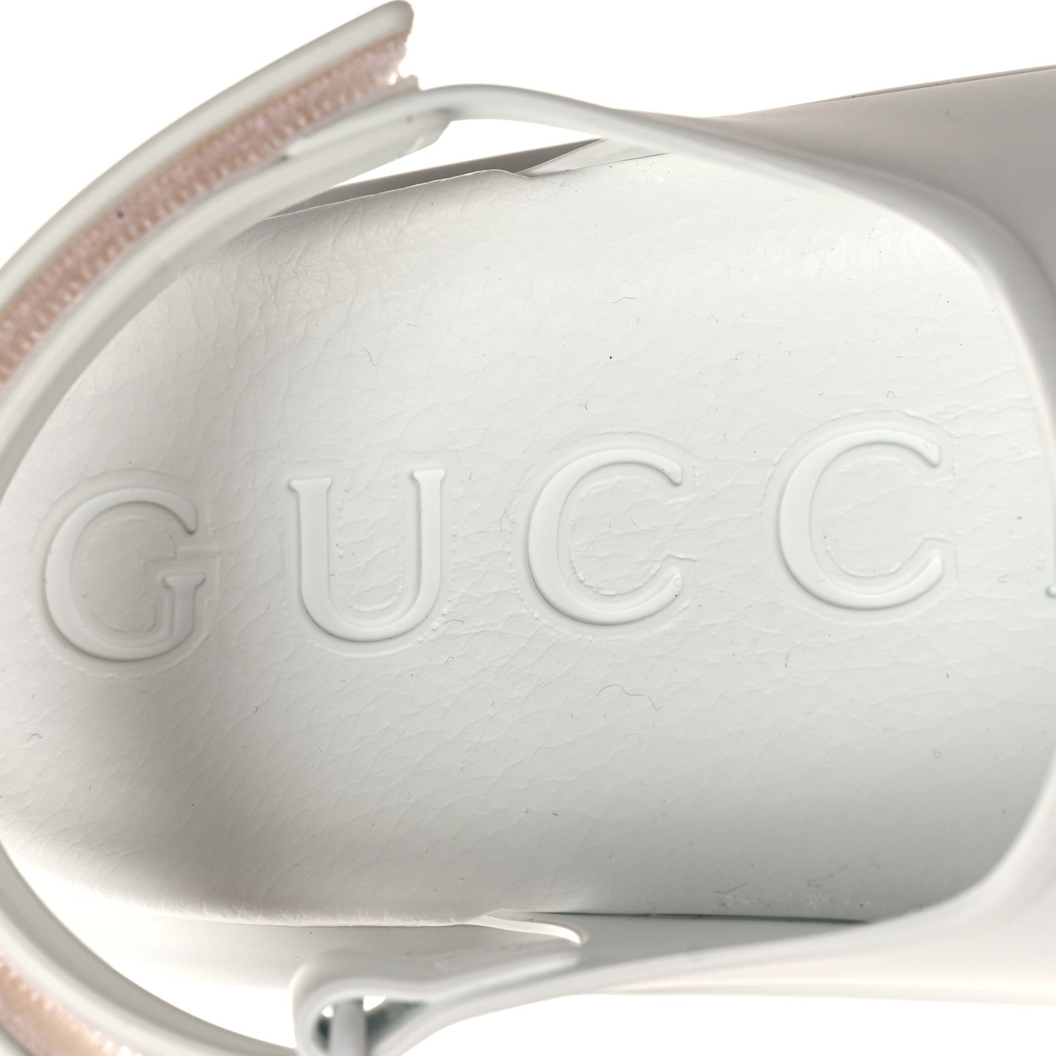 Gucci Soft Rubber Horsebit Touch Womens Strapped Sandals 37 Great White 7 of 9
