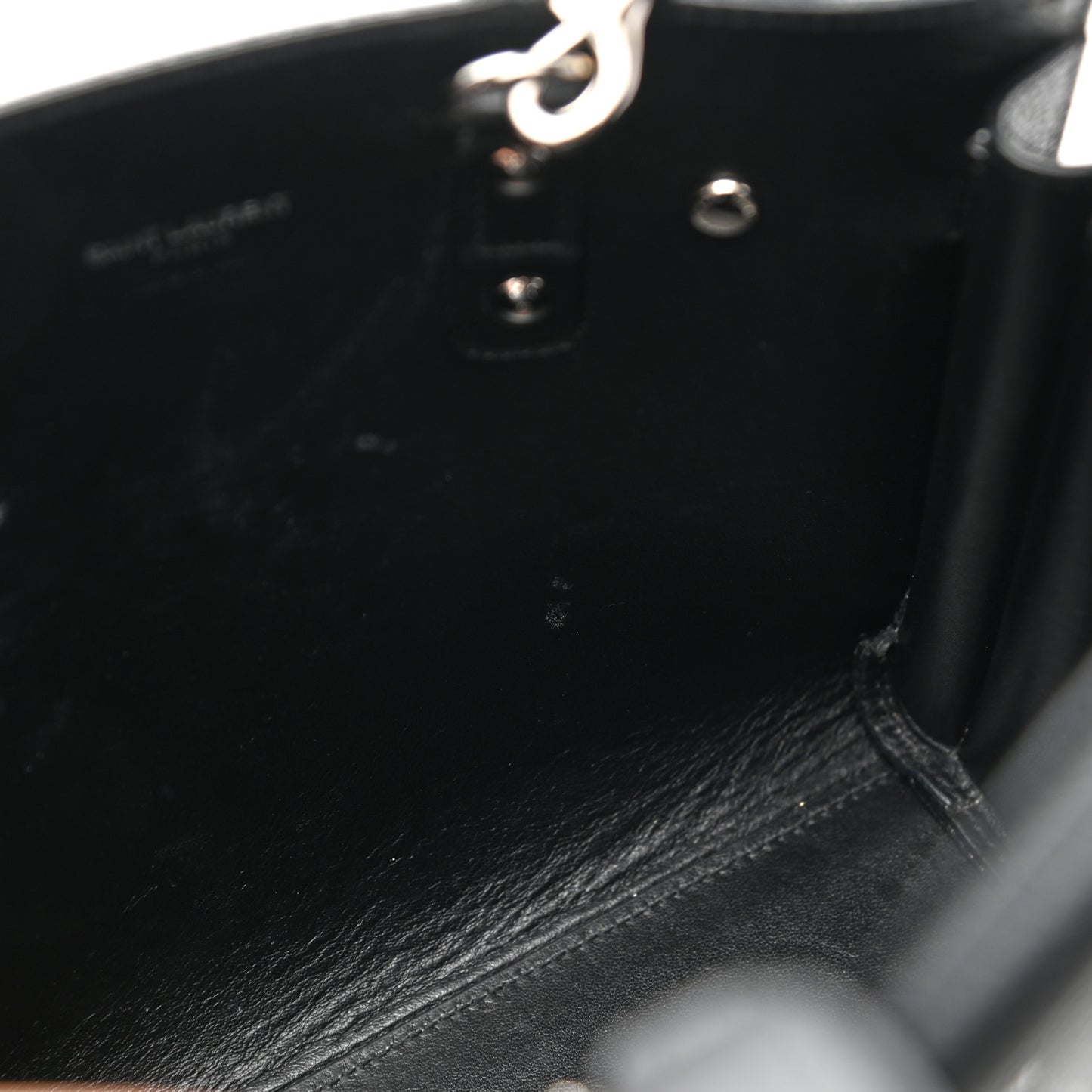 Grained Calfskin Nano Sac De Jour Black