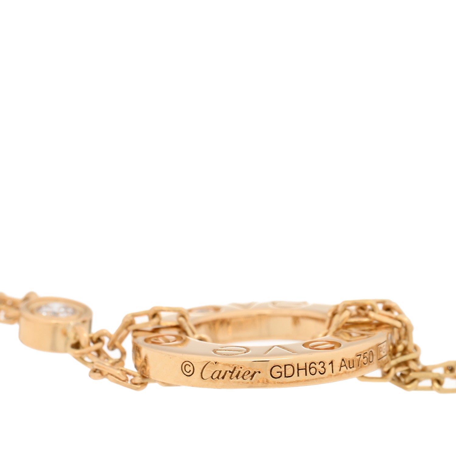 Cartier 18K Yellow Gold Diamond LOVE Bracelet 3 of 3