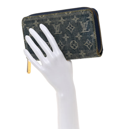 Louis Vuitton Monogram Denim Zippy Wallet Blue 2 of 12