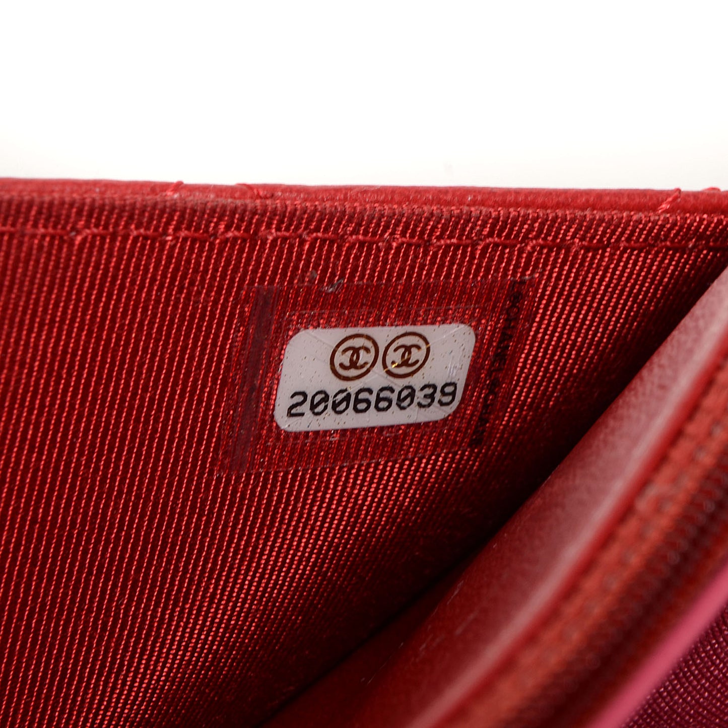 Lambskin Quilted Wallet On Chain WOC Red Pink