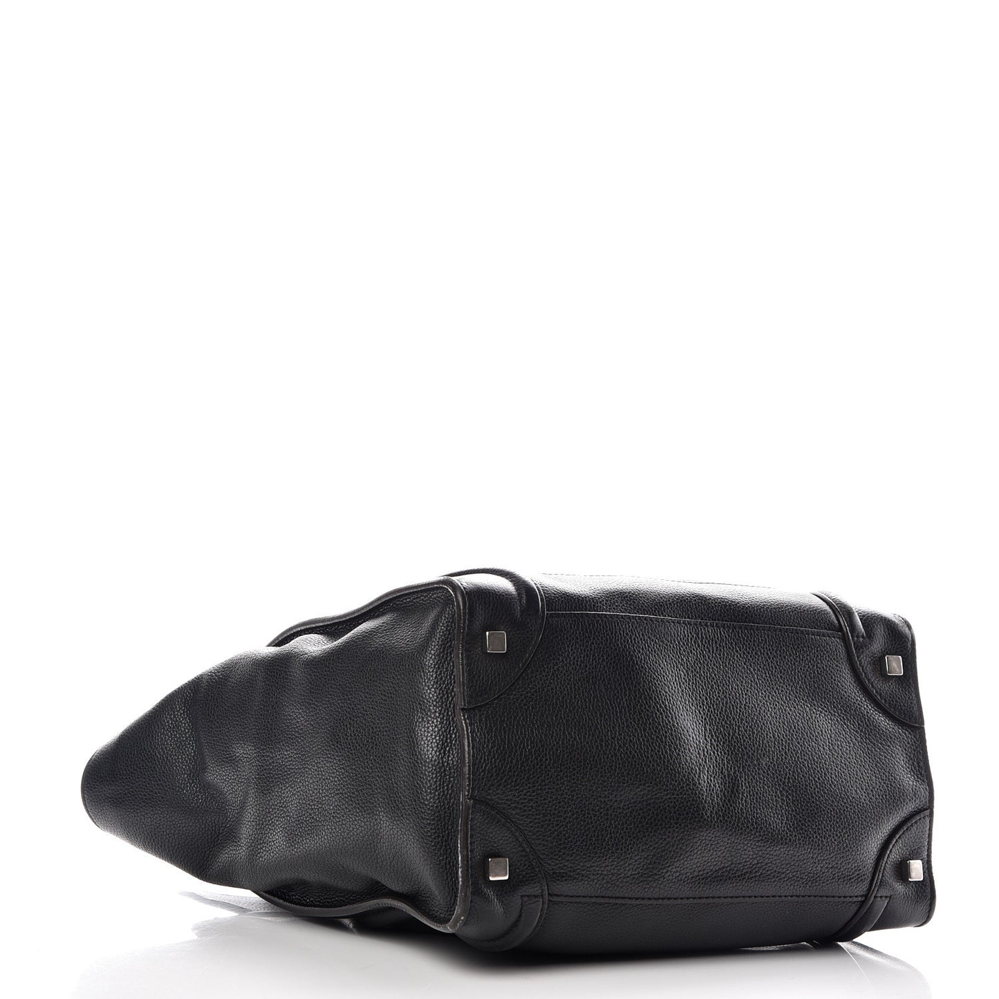 Drummed Calfskin Mini Luggage Black