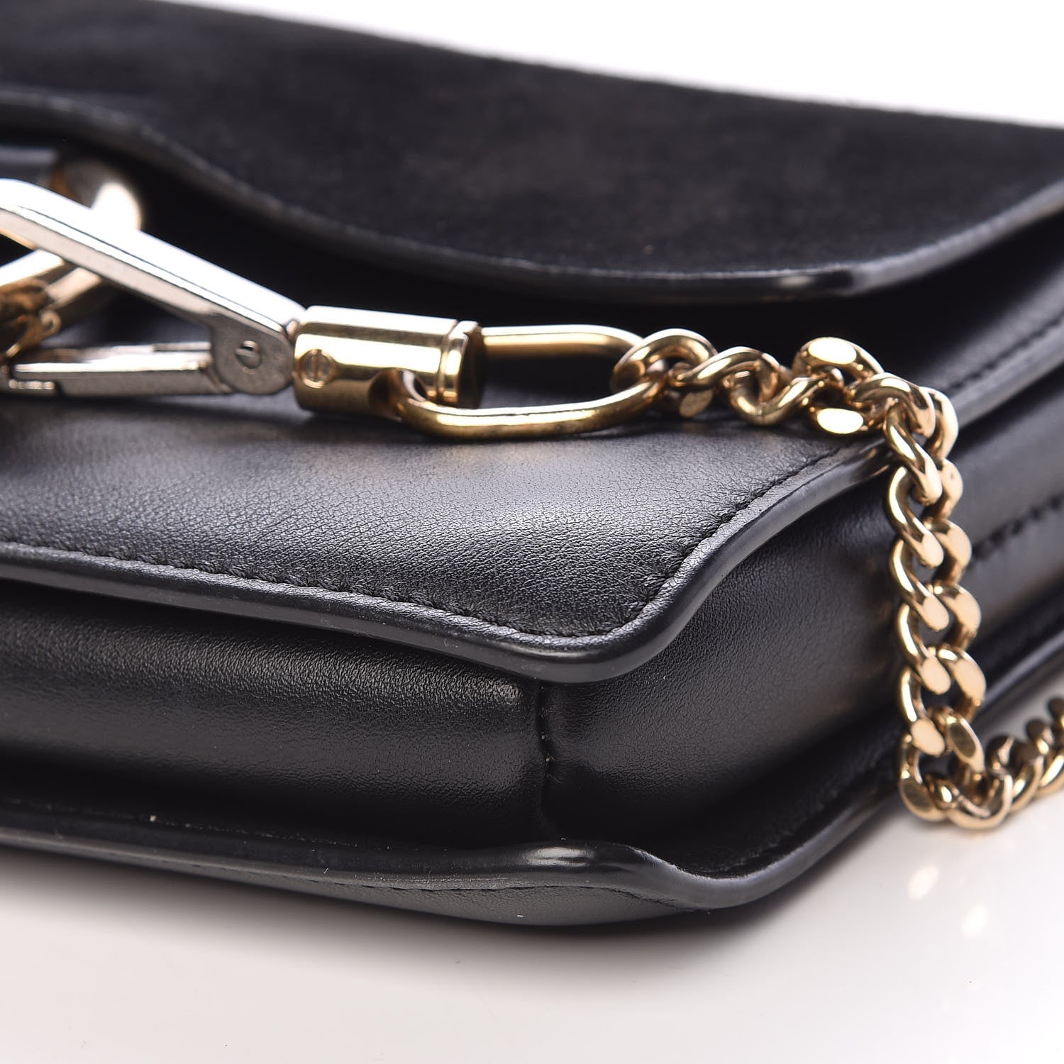 Chloe Suede Calfskin Small Faye Shoulder Bag Black 7 of 15