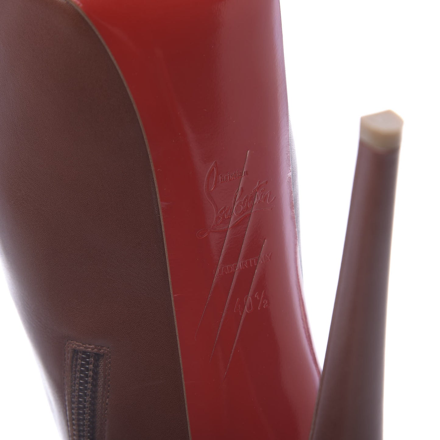 Calfskin Daf Booty 160 Ankle Boots 40.5 Chataigne