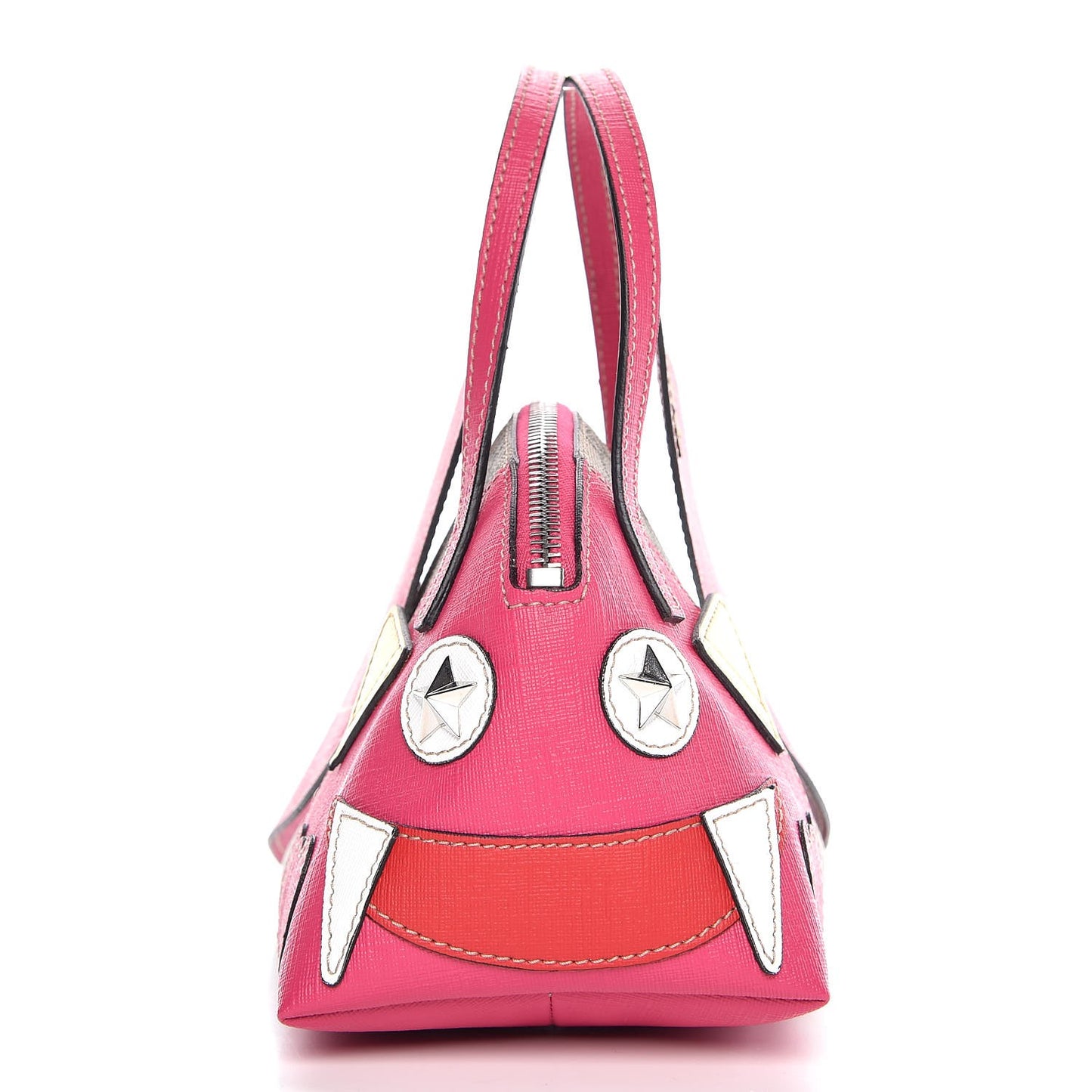 GG Supreme Monogram Kid's Bat Top Handle Bag Pink